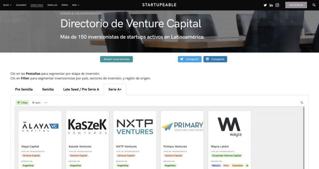directorio venture capital argentina