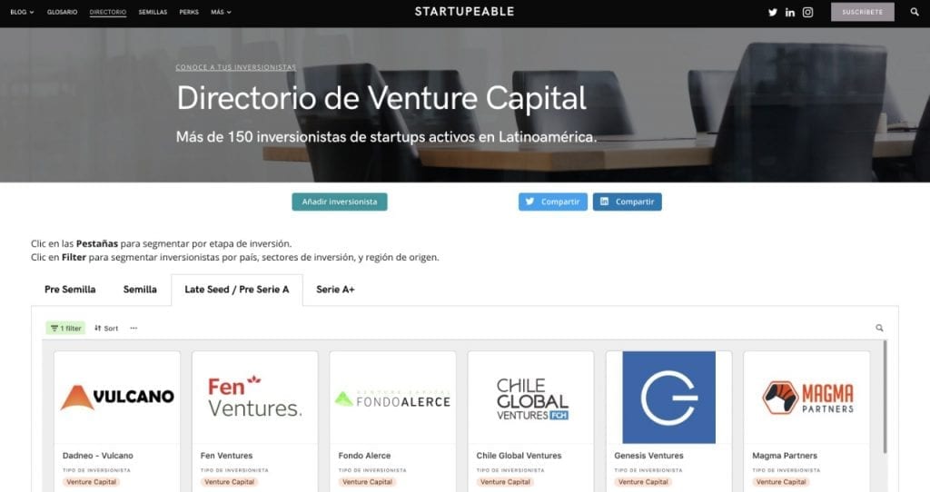 directorio startupeable