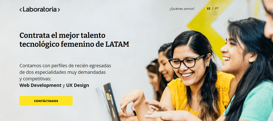 laboratoria es una plataforma para contratar desarrolladoras