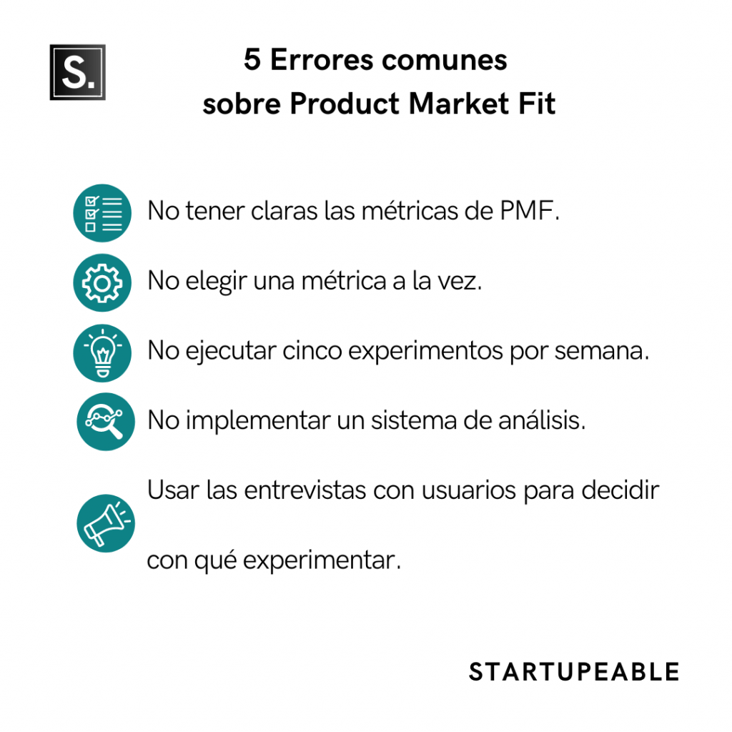 errores comunes sobre product market fit que debes saber si eres un emprendedor