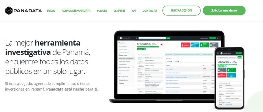 web y app de panadata startup de Panamá
