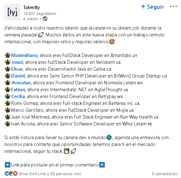 talently desarrolladores para startups