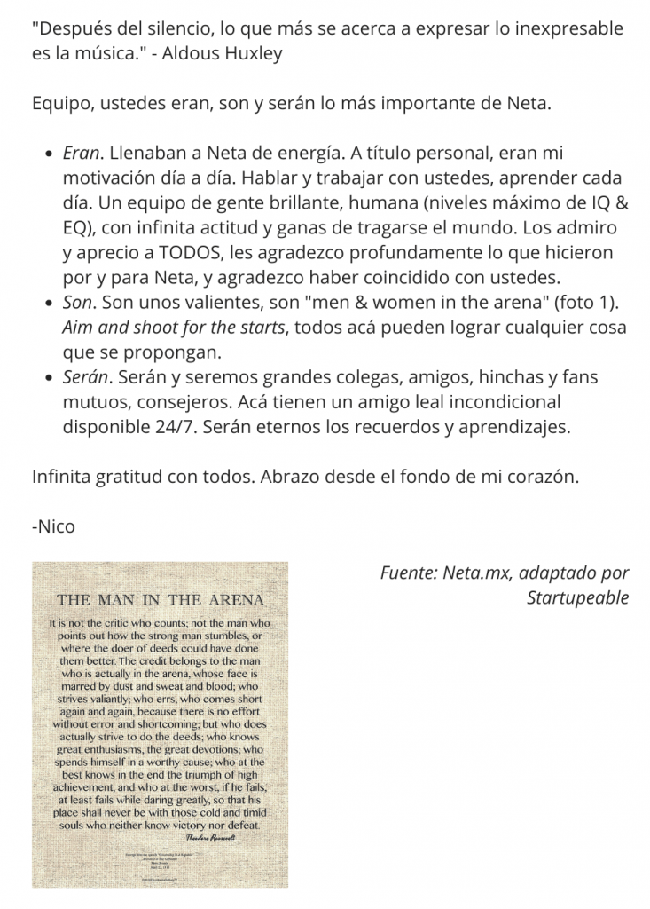 Mensaje de Nicolás tras la decisión de cerrar