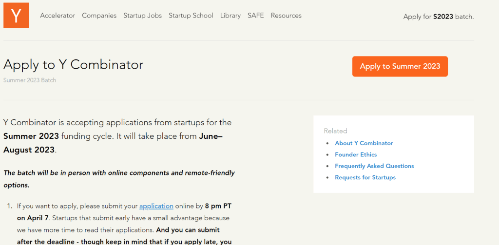 y combinator aplicaciones abiertas 2023. Guía de aplicación de Startupeable con consejos prácticos de fundadores que pasaron por el programa de aceleración.